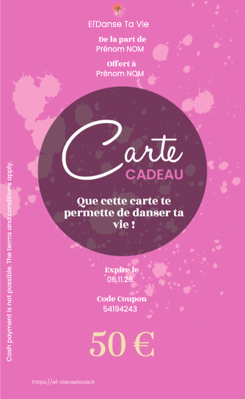 Carte verticale Cadeau Rose